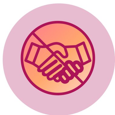 Moda biçimi izole edilmiş arkaplanda el sıkışma simgesi