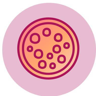 Modern b 'nin vektör illüstrasyonu pizza ikonundan yoksun