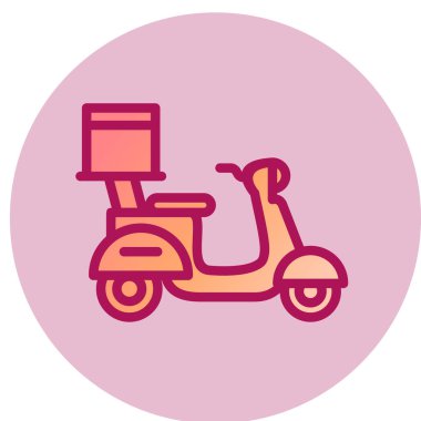 Moda biçimi izole edilmiş arka planda scooter simgesi