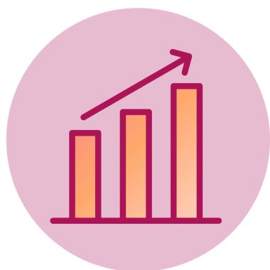 Grafik simgesi büyüyor. Vektör illüstrasyonu