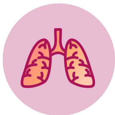 akciğer simgesi vektör illüstrasyonu