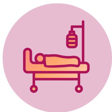 Yoğun Bakım Birimi simgesi, vektör illüstrasyonu