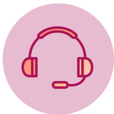 kulaklık simgesi vektör illüstrasyonu