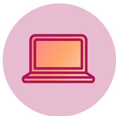 Dizüstü bilgisayar simgesi vektör çizimi