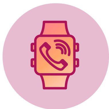 Beyaz arkaplanda akıllı saat simgesi