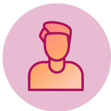 Web ve mobil uygulama tasarımınız için beyaz arkaplanda erkek simgesi vektörü izole edildi, erkek logosu kavramı