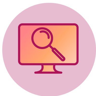 Bilgisayar simgesinin vektör illüstrasyonu