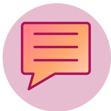 Sohbet kabarcığı vektör illüstrasyonu