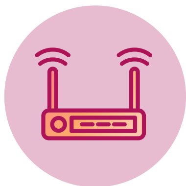 Kablosuz yönlendirici simgesi. vektör illüstrasyonu