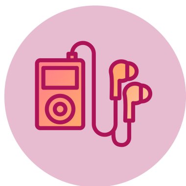 müzik çalar vektör simgesi modern basit pictogram