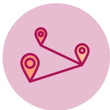 konum simgesi, vektör çizimi