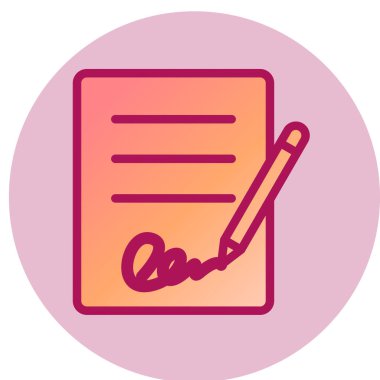 belge simgesi vektör illüstrasyonu