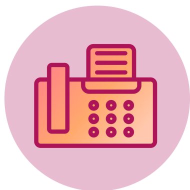 faks vektör simgesi modern illüstrasyon