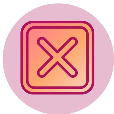 Web için düzenlenebilir düğme vektör dış hat simgelerini iptal et