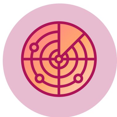 radar simgesi vektör illüstrasyonu 