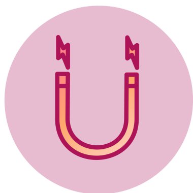 Mıknatıs ağ simgesinin gösterimi.