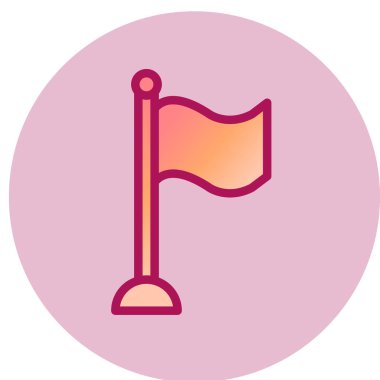 bayrak ikonu vektör illüstrasyonu