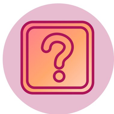 Soru işareti düz biçim vektör çizimi