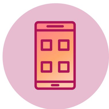 cep telefonu simgesi. vektör illüstrasyonu