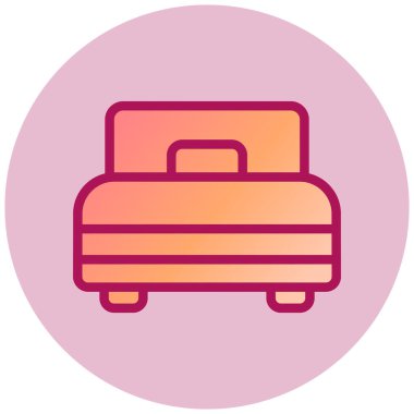 Yatağa. Web simgesi basit illüstrasyon