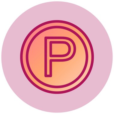 Park ediyor. Web simgesi basit illüstrasyon