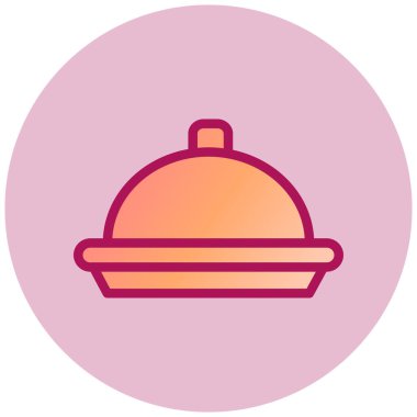 Yemek tepsisi. Web simgesi basit tasarım