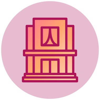 Bina. Web simgesi basit illüstrasyon