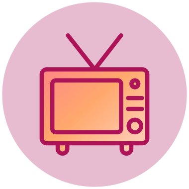 Televizyon. Web simgesi basit illüstrasyon
