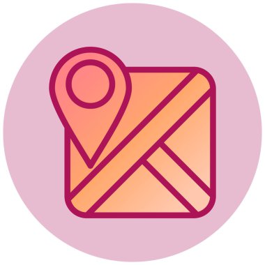 Harita iğnesi. Basit resimleme