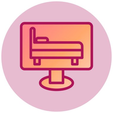 Kanepe. Web simgesi basit illüstrasyon