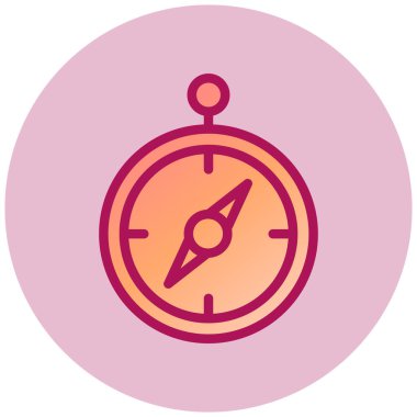 Pusula. Web simgesi basit tasarım