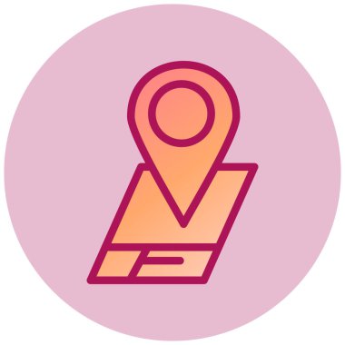 konum. Web simgesi basit illüstrasyon