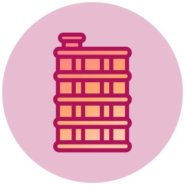 Bina. Web simgesi basit illüstrasyon