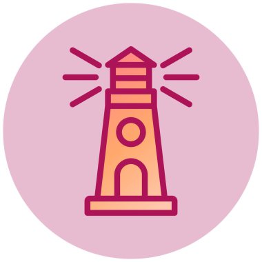 Deniz feneri. Web simgesi basit tasarım