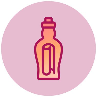 Şişe. Web simgesi basit illüstrasyon