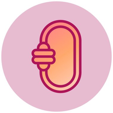 Carabinar simgesi, vektör illüstrasyonu