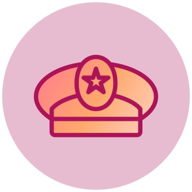 Şapka. Web simgesi basit illüstrasyon