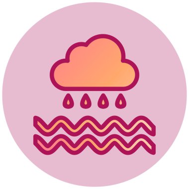 Yağmur. Web simgesi basit tasarım