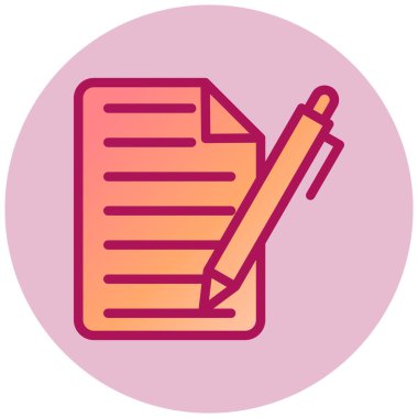 Belge. Web simgesi basit illüstrasyon