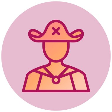 Bir kovboy simgesinin vektör çizimi