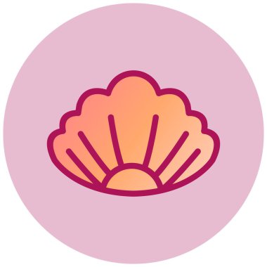 deniz kabuğu simge vektör çizim