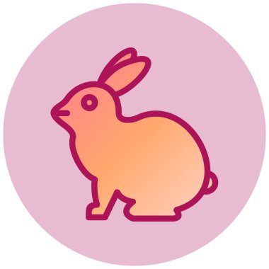 Tavşan. Web simgesi basit illüstrasyon