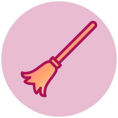 Süpürge. Web simgesi basit illüstrasyon