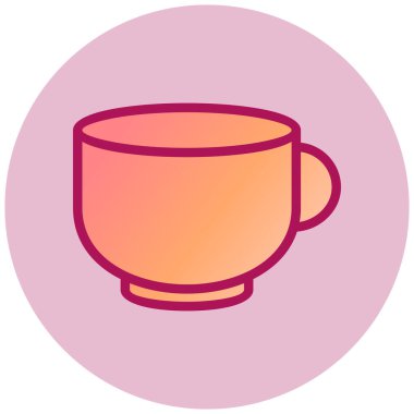 Bardak. Web simgesi basit illüstrasyon