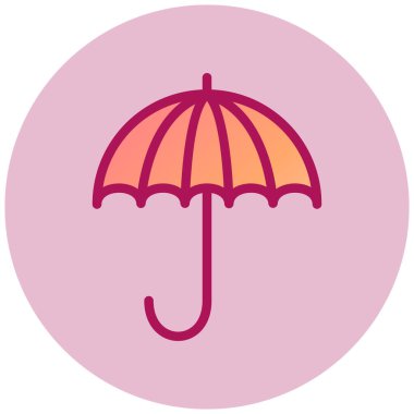 Şemsiye. Web simgesi basit illüstrasyon