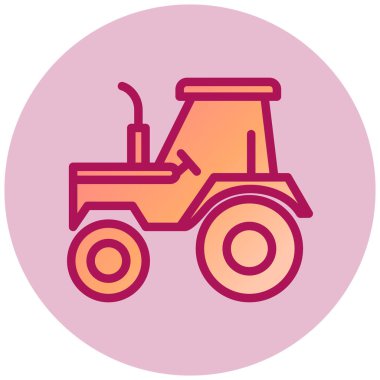 Traktör. Web simgesi basit tasarım