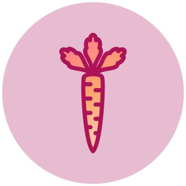 Havuç simgesi, vektör çizimi