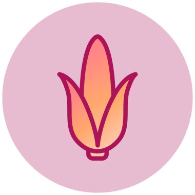 Bir lale simgesinin vektör illüstrasyonu