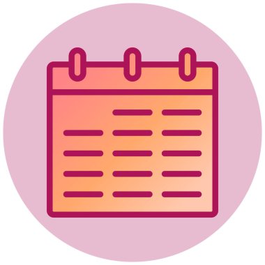 Takvim. Web simgesi basit illüstrasyon