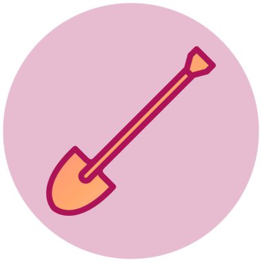 Kürek. Web simgesi basit illüstrasyon